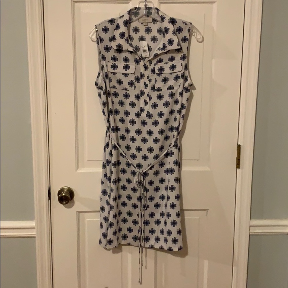 NEW* Loft Sleeveless Dress with Tie
